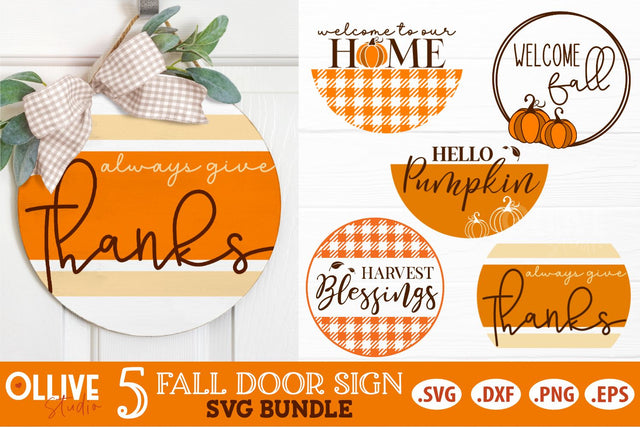 Fall Round Signs SVG Bundle SVG Ollive Studio 