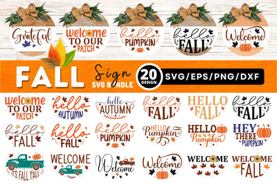 Fall Round Signs Svg Bundle SVG Regulrcrative 