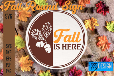 Fall Round Signs SVG | Fall Quotes Design SVG Fly Design 