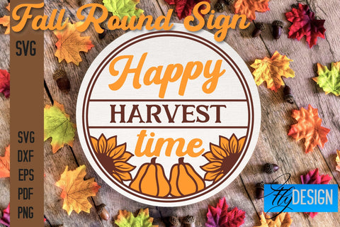 Fall Round Signs SVG | Fall Quotes Design SVG Fly Design 