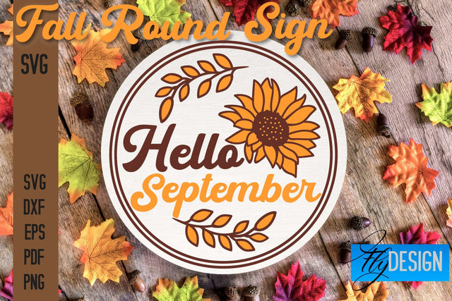 Fall Round Signs SVG | Fall Quotes Design SVG Fly Design 