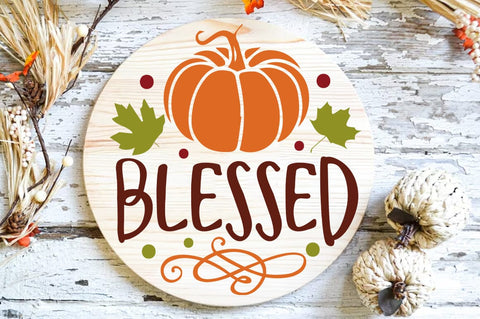 Fall Round SVG Design, blessed SVG FiveStarCrafting 