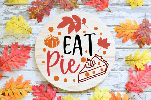 Fall Round SVG Design, Eat pie SVG FiveStarCrafting 