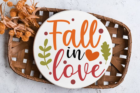 Fall Round SVG Design, fall in love SVG FiveStarCrafting 