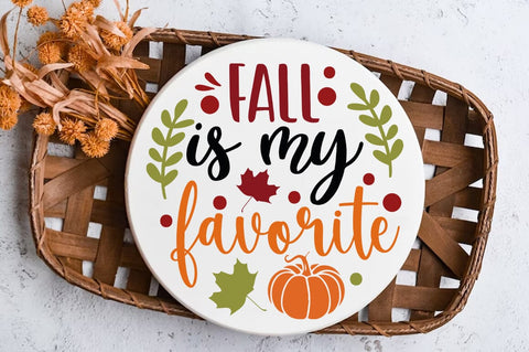 Fall Round SVG Design, fall is my favorite SVG FiveStarCrafting 