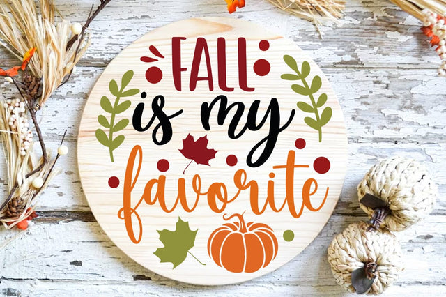 Fall Round SVG Design, fall is my favorite SVG FiveStarCrafting 