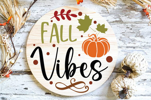 Fall Round SVG Design, fall vibes SVG FiveStarCrafting 