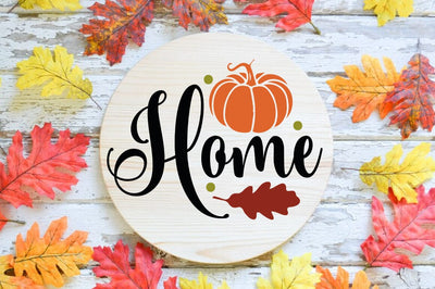 Fall Round SVG Design, home SVG FiveStarCrafting 