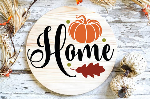 Fall Round SVG Design, home SVG FiveStarCrafting 
