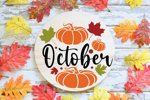 Fall Round SVG Design, october SVG FiveStarCrafting 