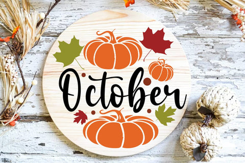 Fall Round SVG Design, october SVG FiveStarCrafting 