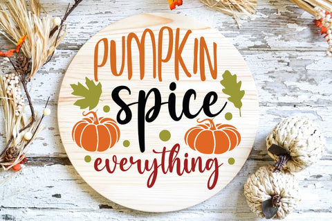 Fall Round SVG Design, pumpkin spice everything SVG FiveStarCrafting 