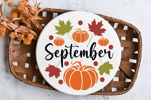 Fall Round SVG Design, september SVG FiveStarCrafting 