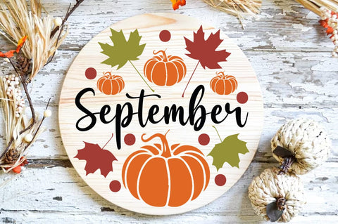 Fall Round SVG Design, september SVG FiveStarCrafting 