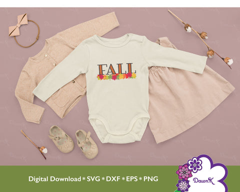 Fall Season SVG with Autumn Leaves | Red, Orange, Yellow, and Green SVG DawnKDesigns 