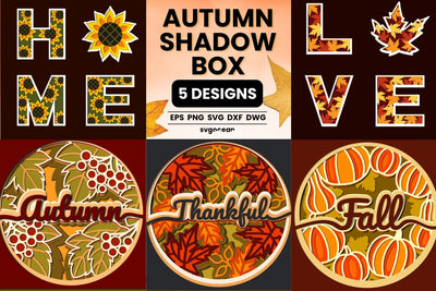 Fall Shadow Box Svg Bundle SVG SvgOcean 