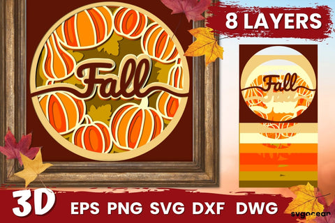 Fall Shadow Box Svg SVG SvgOcean 