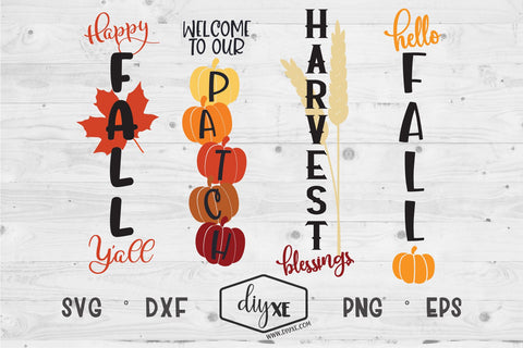 Fall Sign Bundle - A Collection of Front Porch Sign SVGs SVG DIYxe Designs 