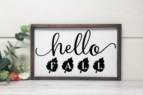Fall Sign Making SVG | Hello Fall Cut File SVG CraftLabSVG 