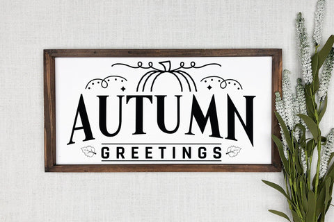 Fall Sign SVG - Autumn Greetings Cut File SVG CraftLabSVG 