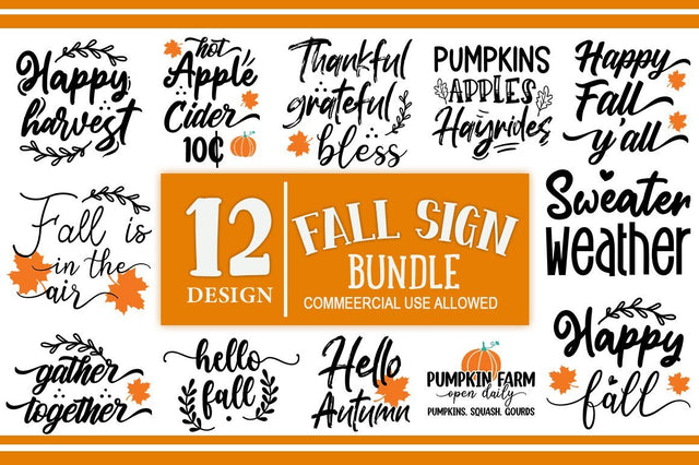 Fall Sign SVG Bundle.Fall Svg Bundle, Autumn Svg Bundle, SVG Designangry 