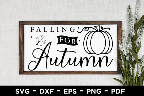 Fall Sign SVG - Falling for Autumn SVG SVG CraftLabSVG 