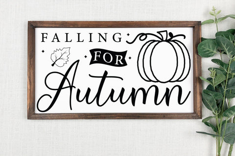 Fall Sign SVG - Falling for Autumn SVG SVG CraftLabSVG 