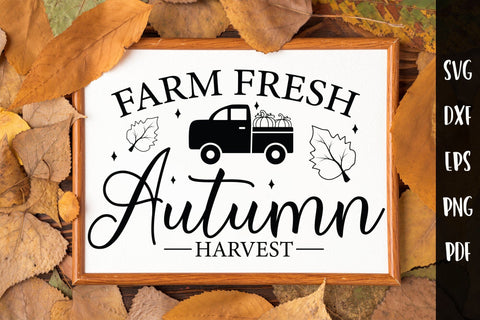Fall Sign SVG, Farm Fresh Autumn Harvest SVG CraftLabSVG 