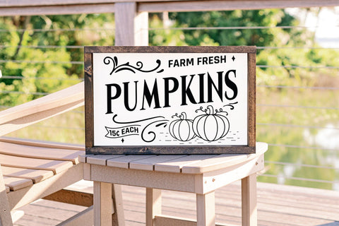 Fall Sign SVG, Farm Fresh Pumpkins SVG Cut File SVG CraftLabSVG 