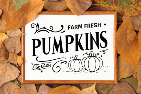 Fall Sign SVG, Farm Fresh Pumpkins SVG Cut File SVG CraftLabSVG 