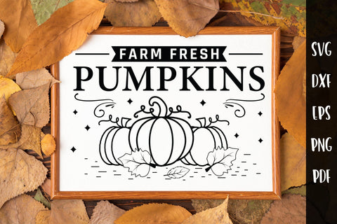 Fall Sign SVG | Farm Fresh Pumpkins SVG SVG CraftLabSVG 