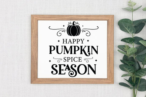 Fall Sign SVG, Happy Pumpkin Spice Season SVG CraftLabSVG 