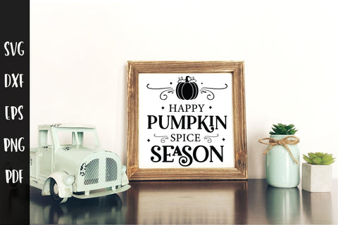 Fall Sign SVG, Happy Pumpkin Spice Season SVG CraftLabSVG 