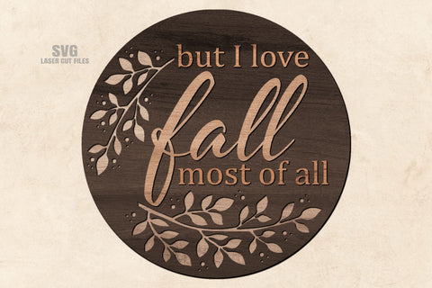 Fall Sign SVG Laser Cut Files | Fall Door Hanger | Fall SVG SVG Cloud9Design 