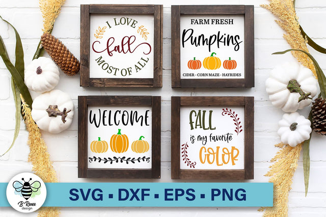 Fall Sign SVG Mini Bundle | Farmhouse Signs | Autumn Decor SVG B Renee Design 