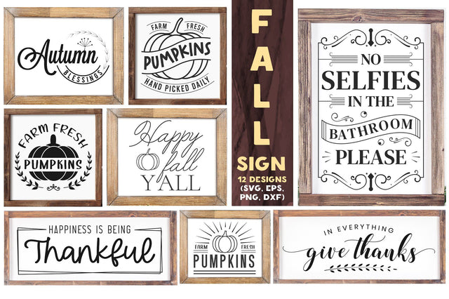 Fall Sign SVG PNG Bundle SVG futivesvg 