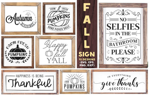 Fall Sign SVG PNG Bundle SVG futivesvg 