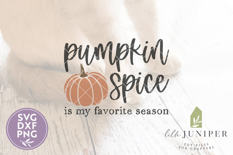 Fall Sign SVG | Pumpkin Spice Is My Favorite Season SVG LilleJuniper 
