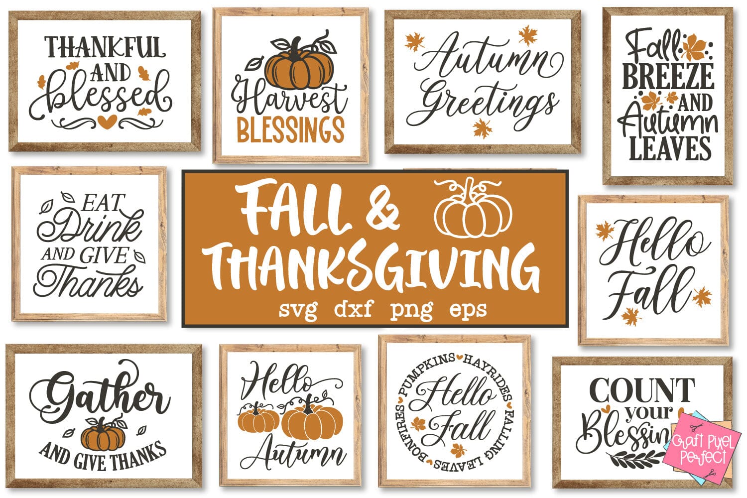 Fall Script Fancy Words SVG, Word Art SVG, Thanksgiving, Dig