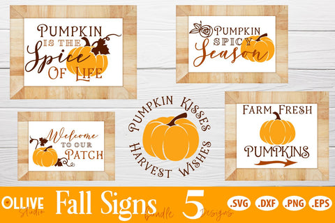 Fall Signs SVG Bundle | Fall SVG SVG Ollive Studio 