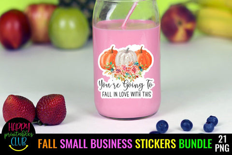 Fall Small Business and Packaging Stickers Bundle Cute SVG Happy Printables Club 