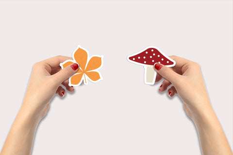 Fall sticker bundle. Autumn forest stickers printable Sublimation LaBelezoka 