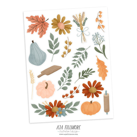 Fall Sticker Sheet SVG Aja Nicole Designs 