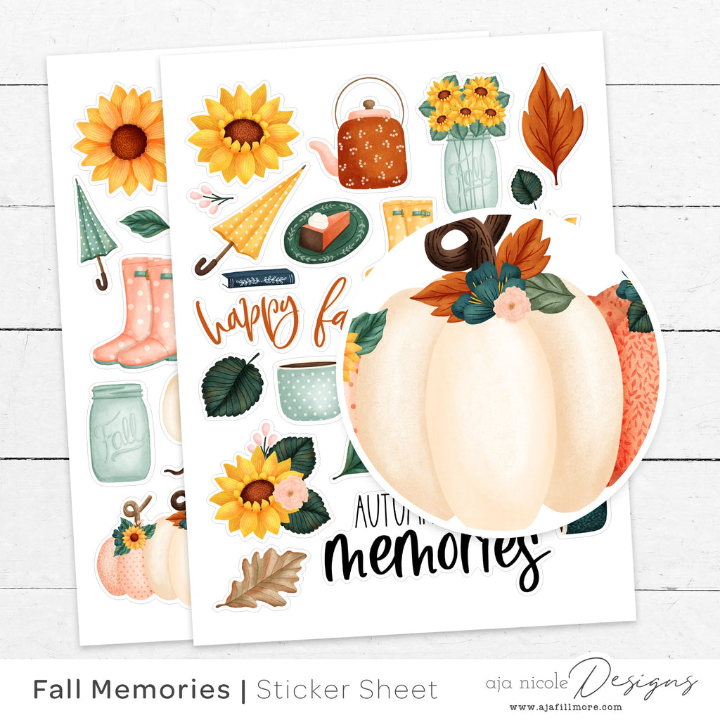 Fall Sticker Sheet - So Fontsy