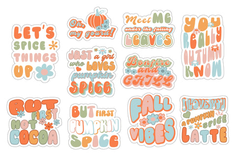Fall Stickers. Fall Packaging Stickers. Thanksgiving PNG SVG Olga Terlyanskaya 
