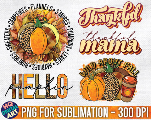 Fall Sublimation Bundle PNG | 22 designs Sublimation HQDigitalArt 
