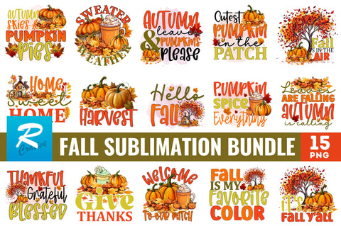 Fall Sublimation Bundle, Pumpkin png design Sublimation Regulrcrative 