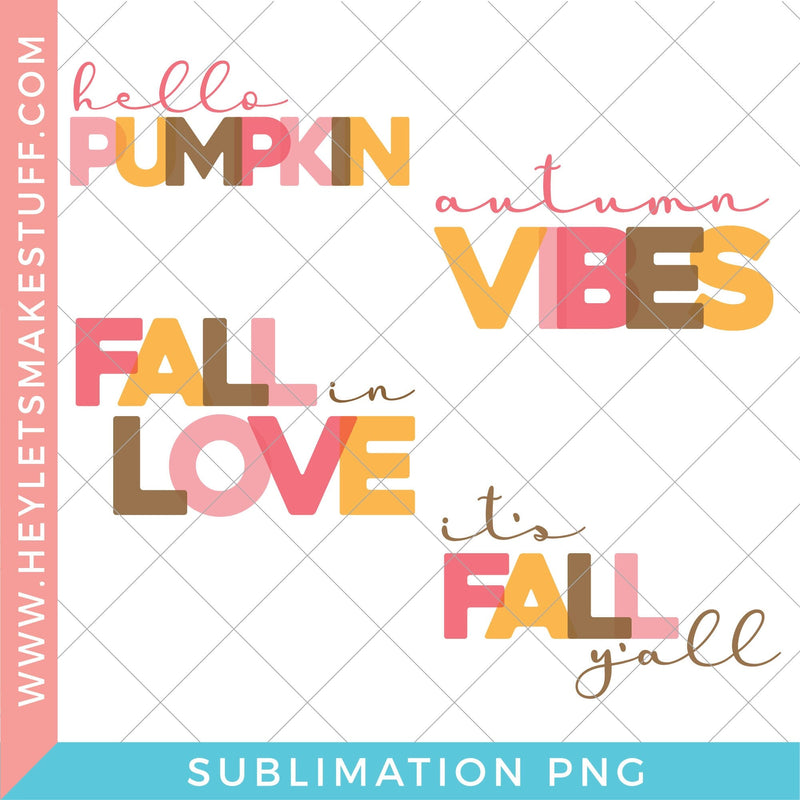 Fall Sublimation Bundle Sublimation Hey Let's Make Stuff 