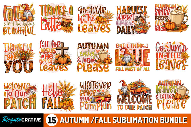 Fall Sublimation Bundle Sublimation Regulrcrative 
