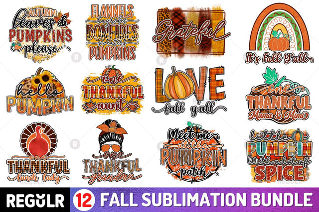 Fall Sublimation Bundle Sublimation Regulrcrative 